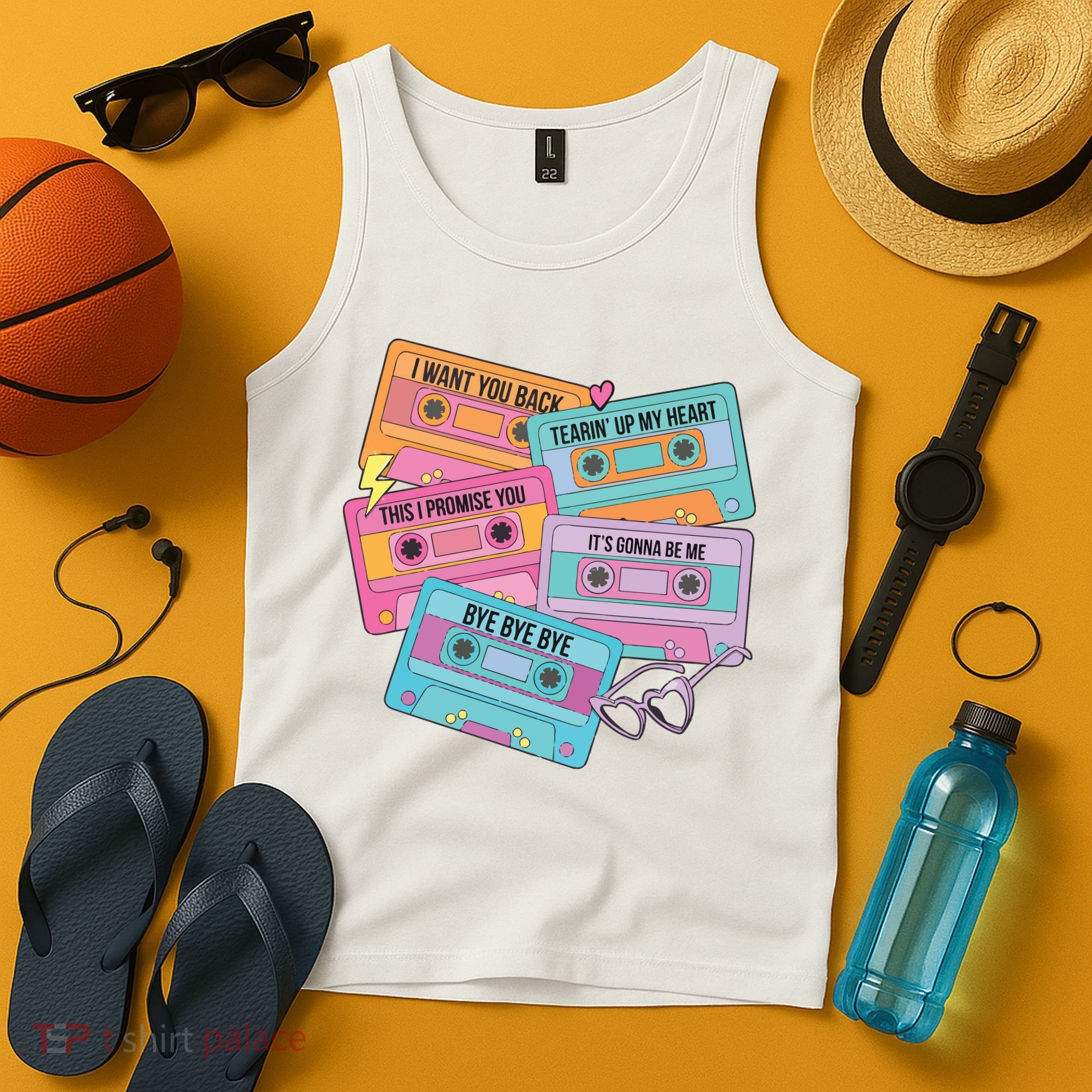 Boy Band Cassette Tape 90s Music Tank Top