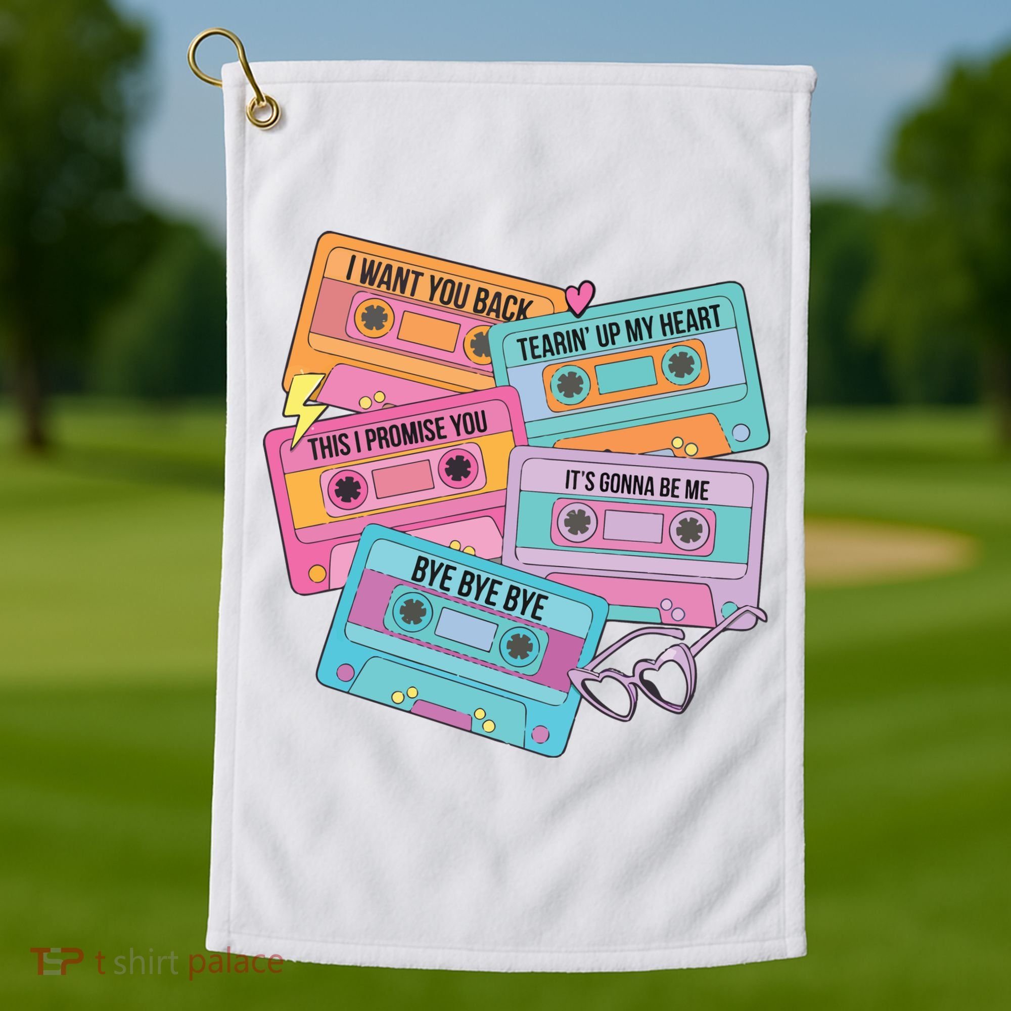 Boy Band Cassette Tape 90s Music Golf Towel