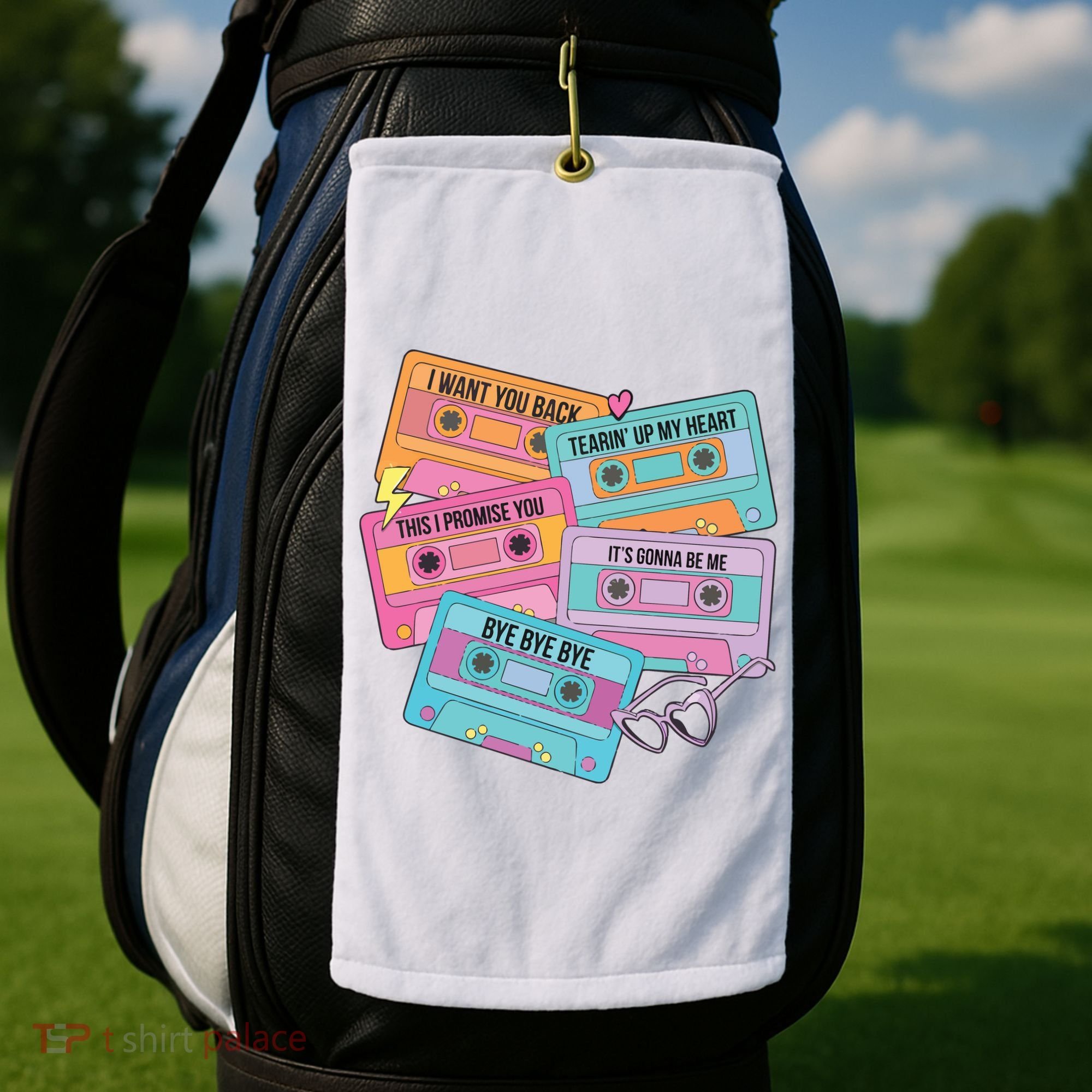 Boy Band Cassette Tape 90s Music Golf Towel