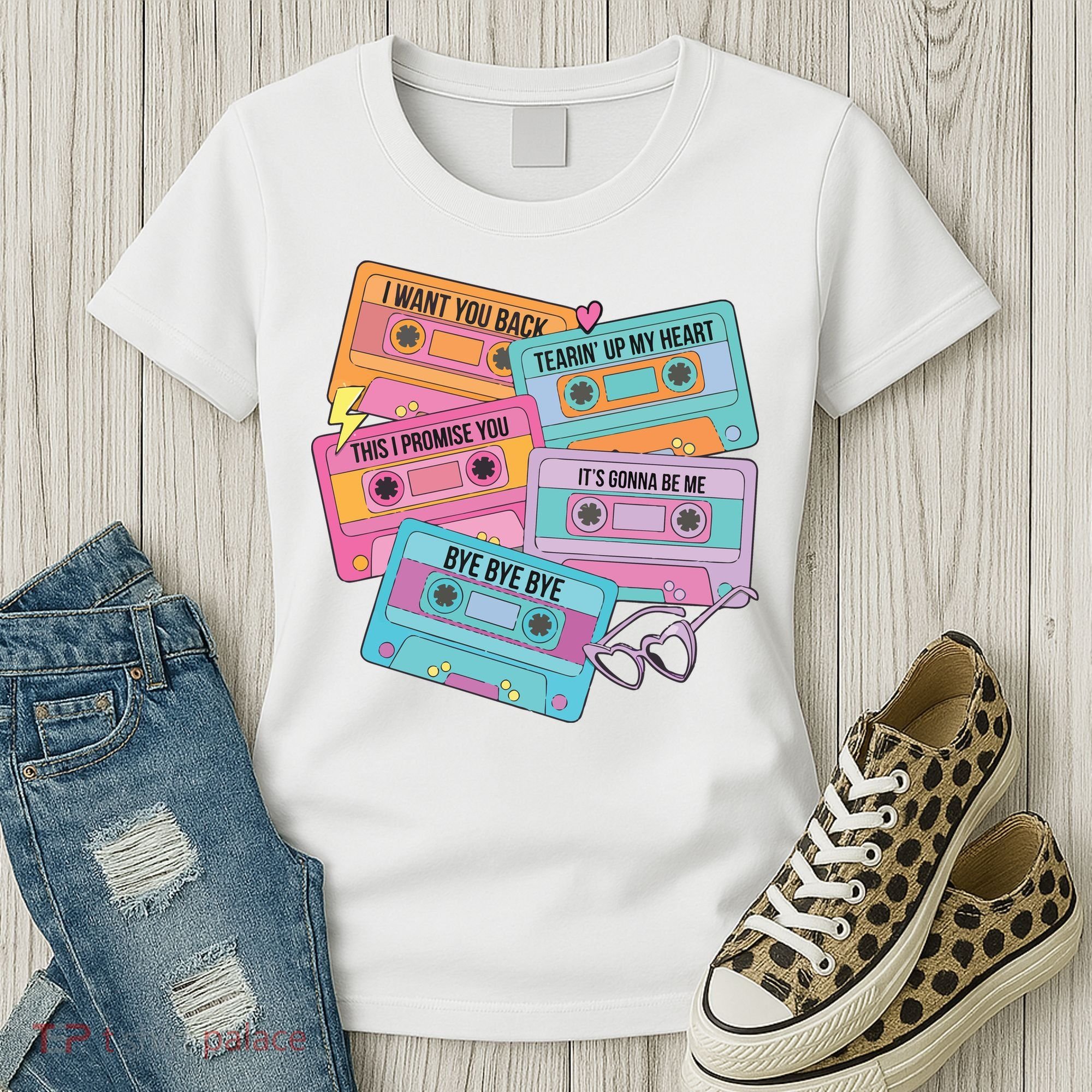 Boy Band Cassette Tape 90s Music Women's T-Shirt