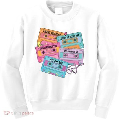 Boy Band Cassette Tape 90s Music Kids Sweatshirt