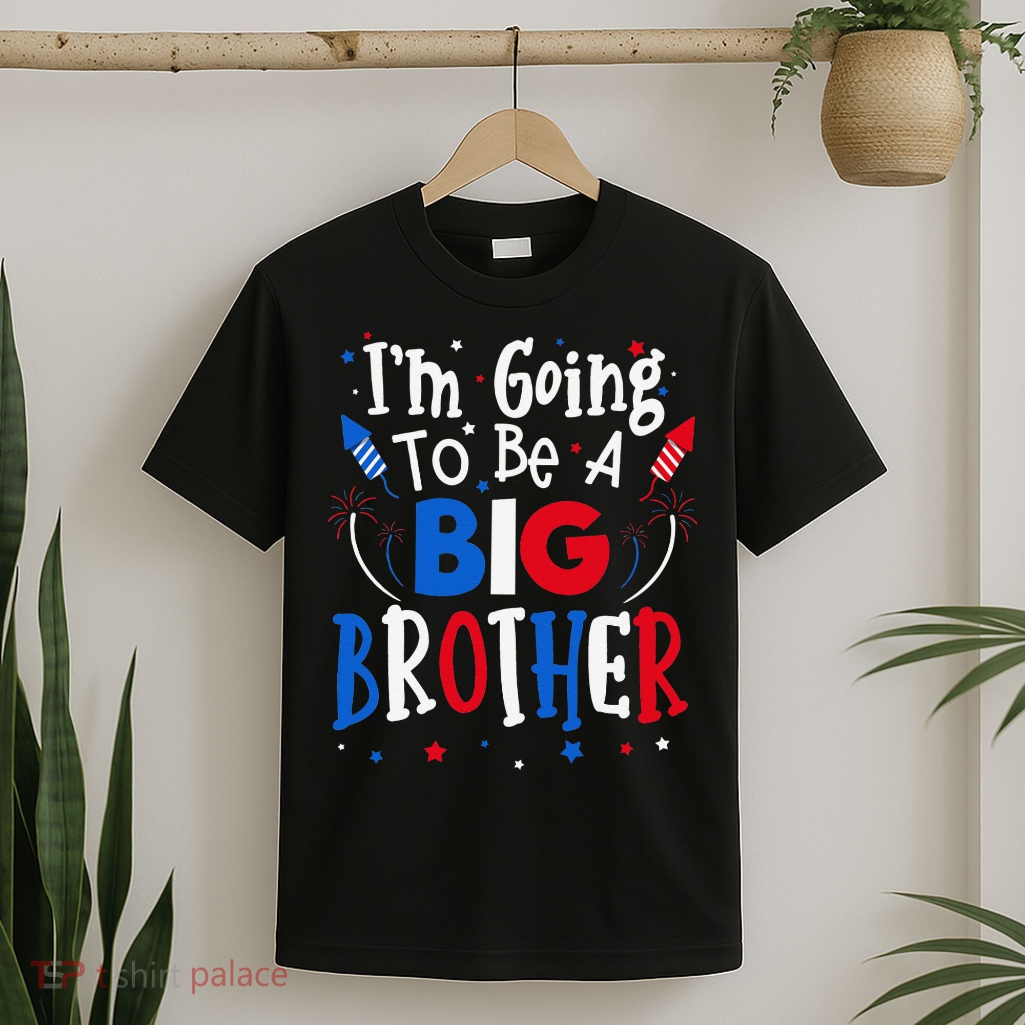 Big Brother Cute 4th of July Pregnancy announcement Gift T-Shirt