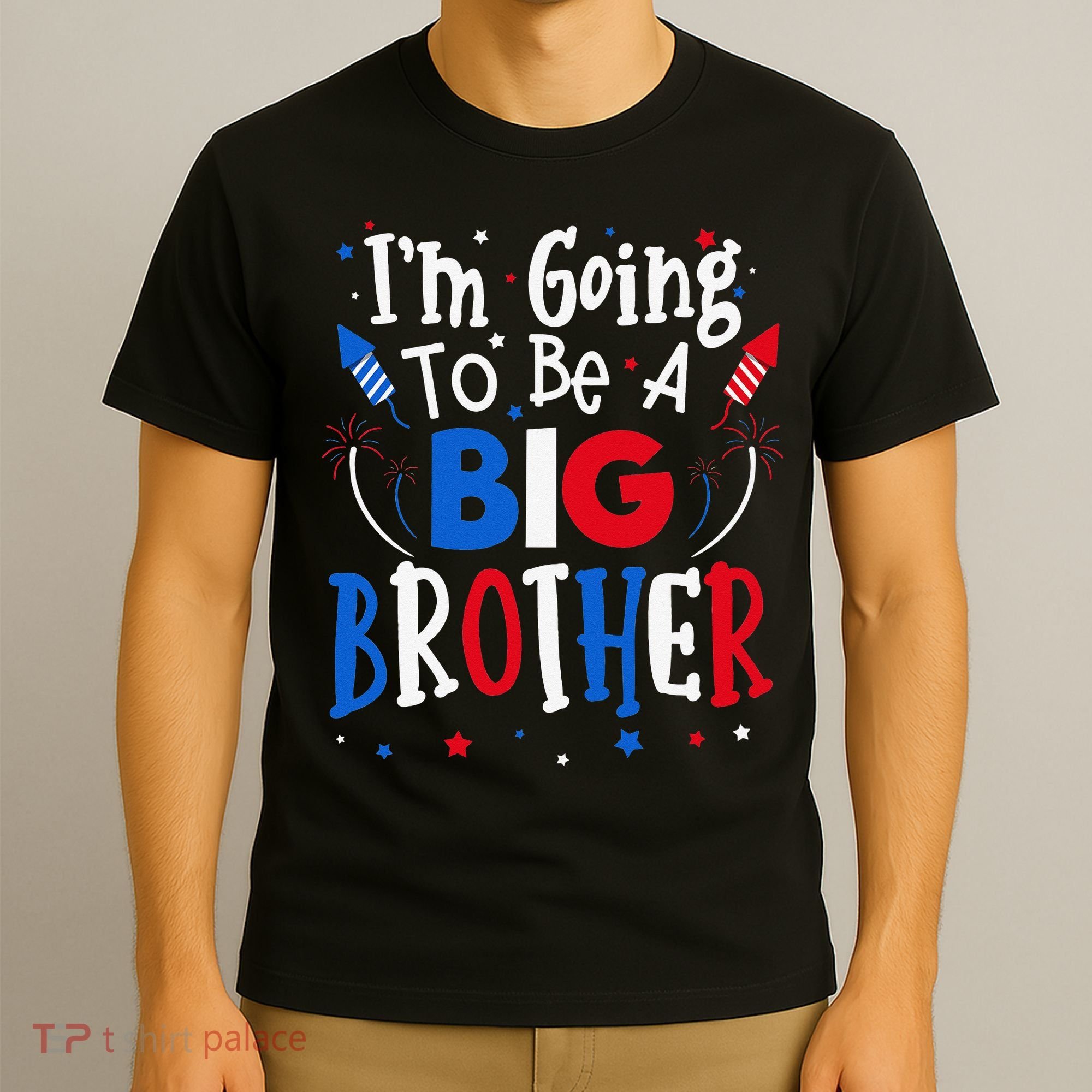 Big Brother Cute 4th of July Pregnancy announcement Gift T-Shirt