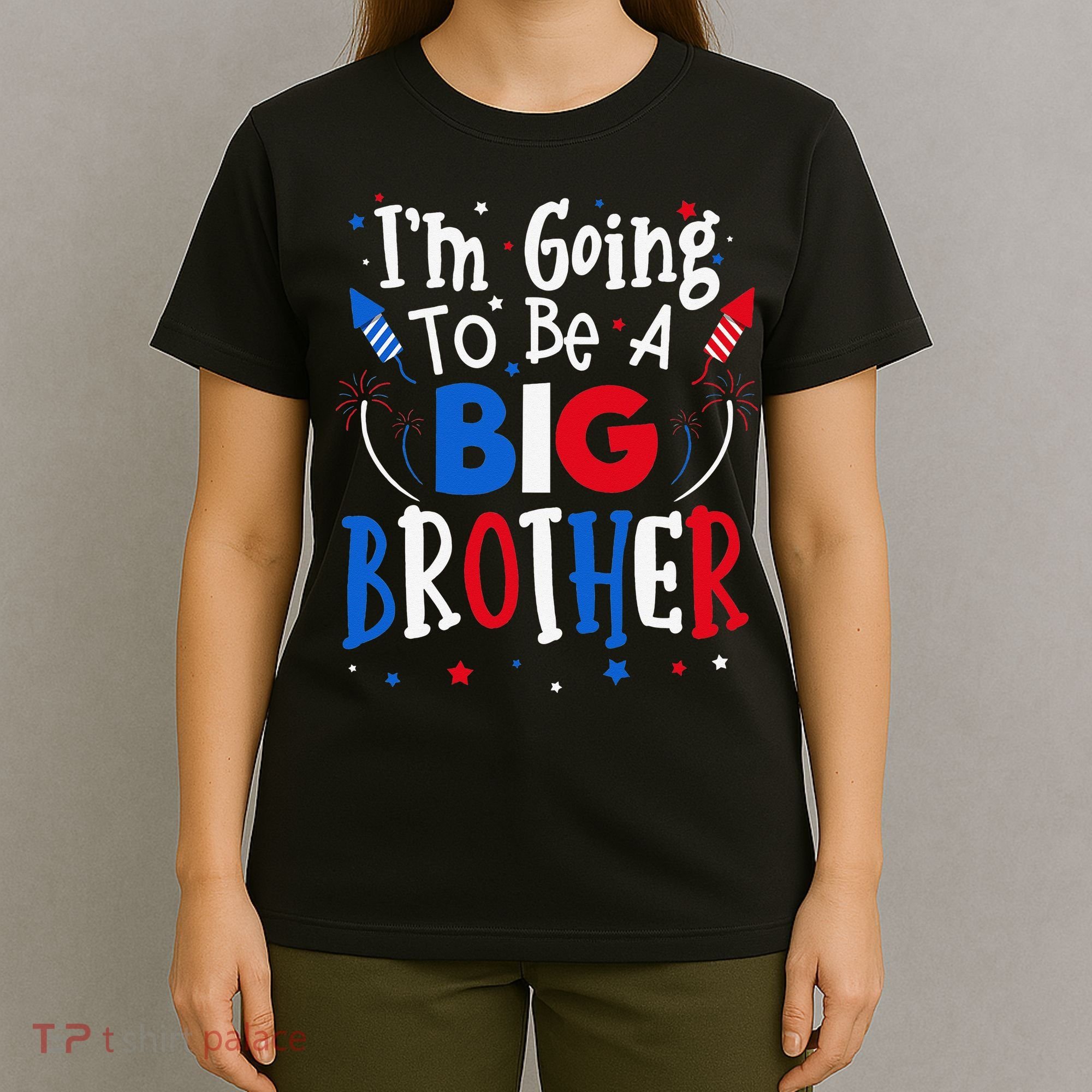 Big Brother Cute 4th of July Pregnancy announcement Gift T-Shirt