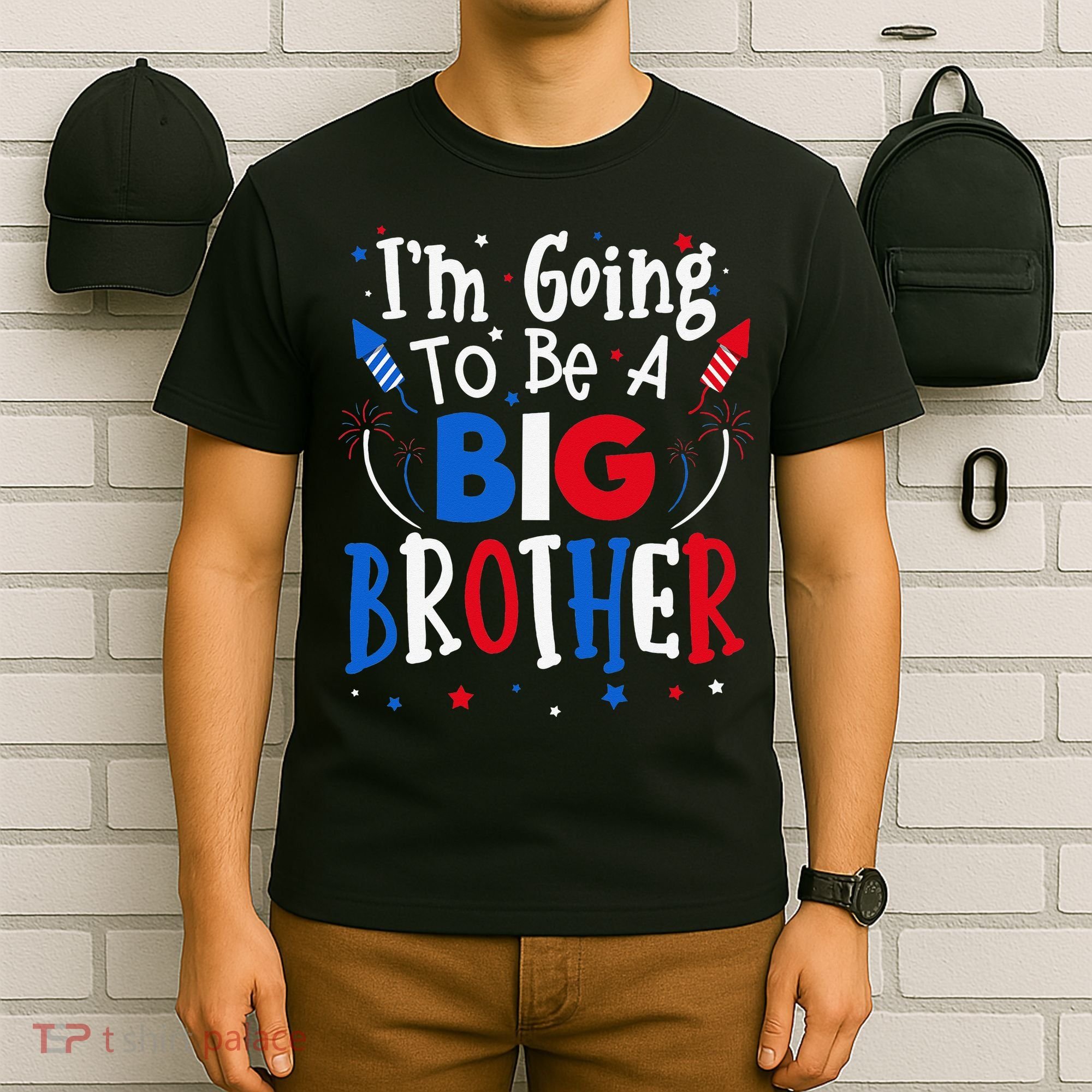Big Brother Cute 4th of July Pregnancy announcement Gift T-Shirt