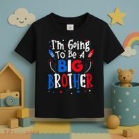 Big Brother Cute 4th of July Pregnancy announcement Gift Toddler T-Shirt thumb 3