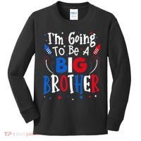 Big Brother Cute 4th of July Pregnancy announcement Gift Kids Long Sleeve Shirt thumb 0