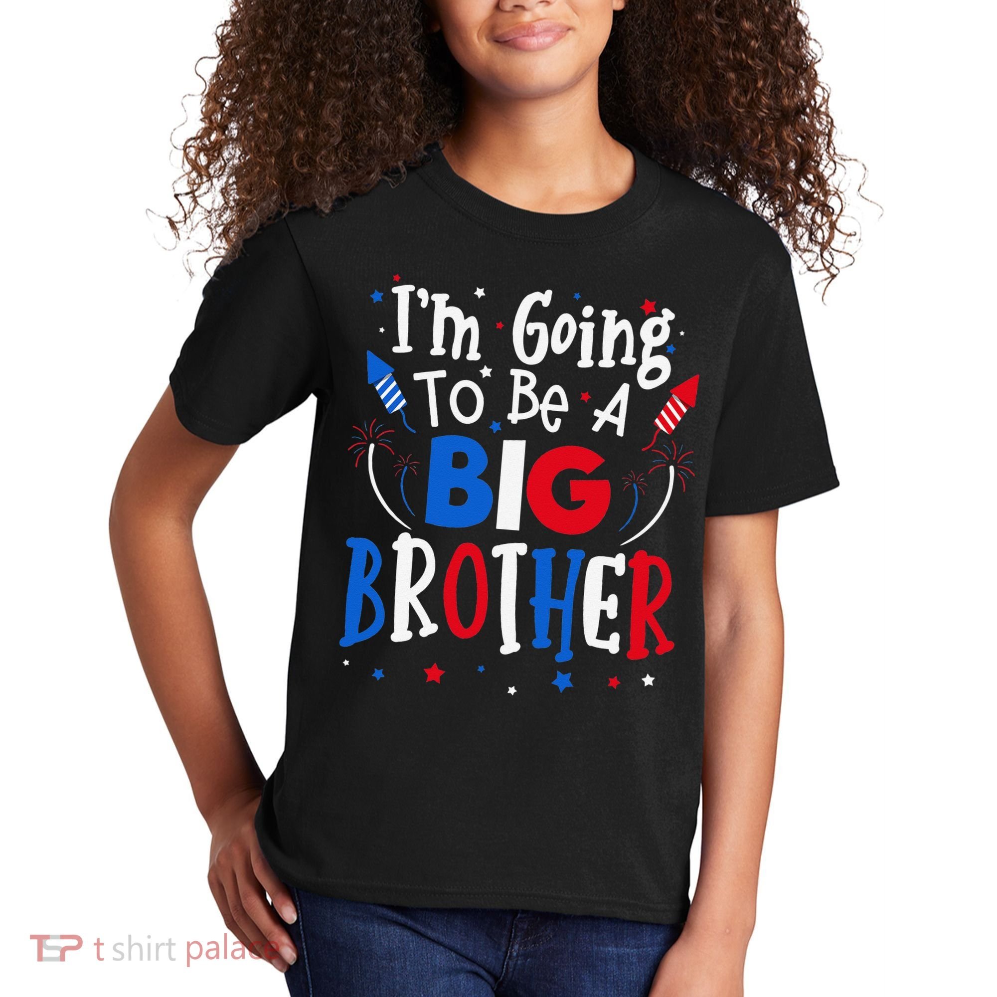 Big Brother Cute 4th of July Pregnancy announcement Gift Kids T-Shirt