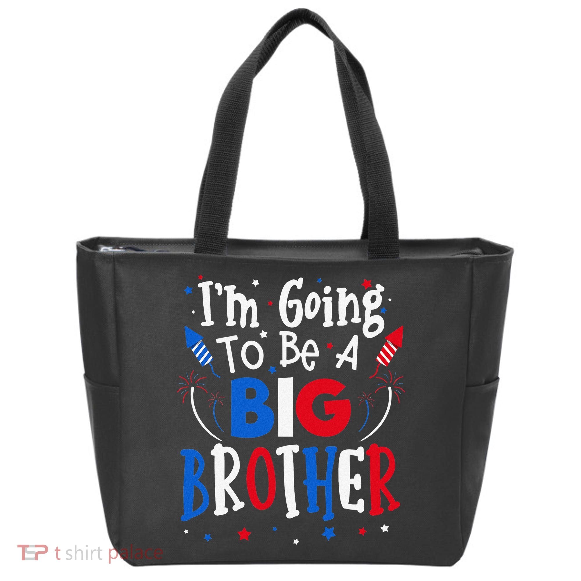 Big Brother Cute 4th of July Pregnancy announcement Gift Tote Bag