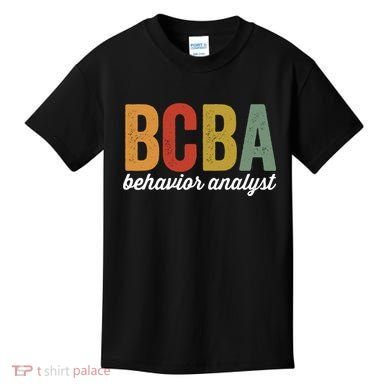 Bcba Board Certified Behavior Analyst Retro Vintage Kids T-Shirt
