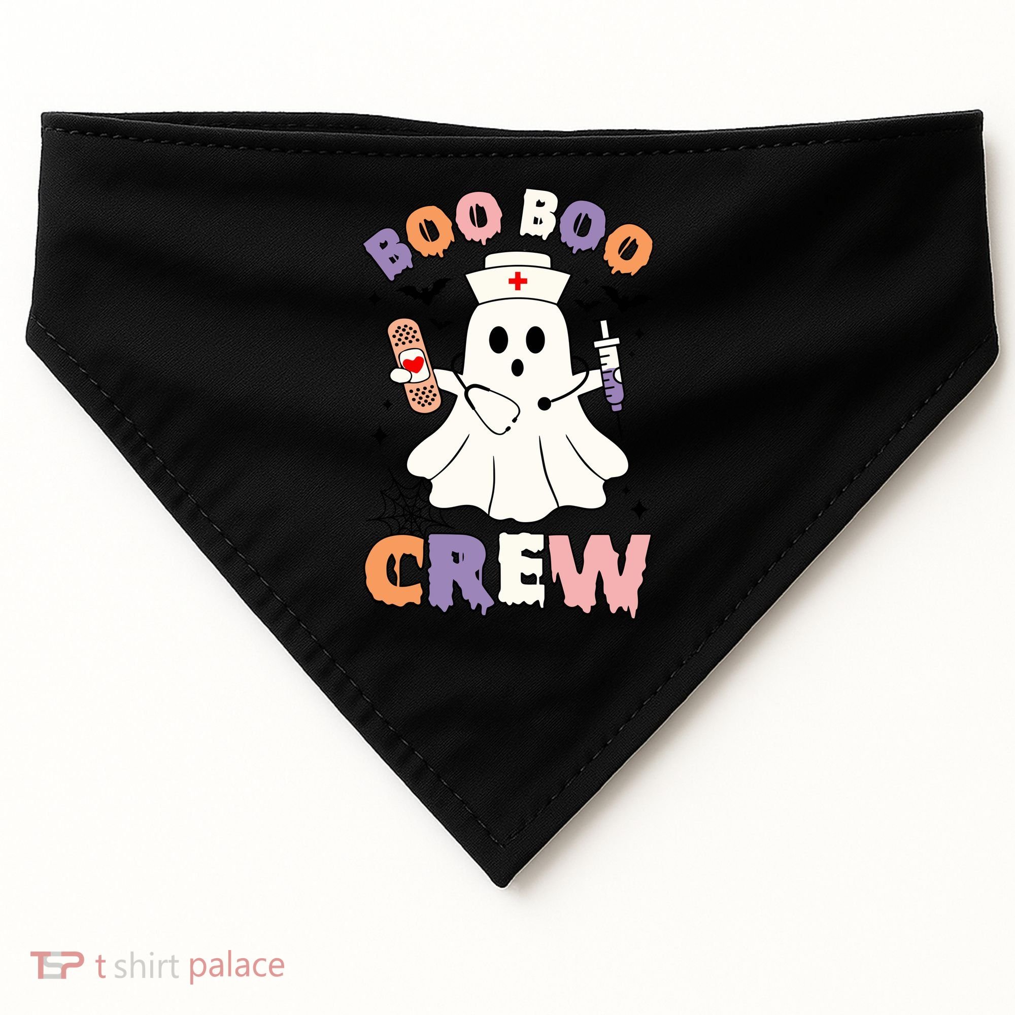 Boo Boo Crew Halloween Nurse USA-Made Doggie Bandana