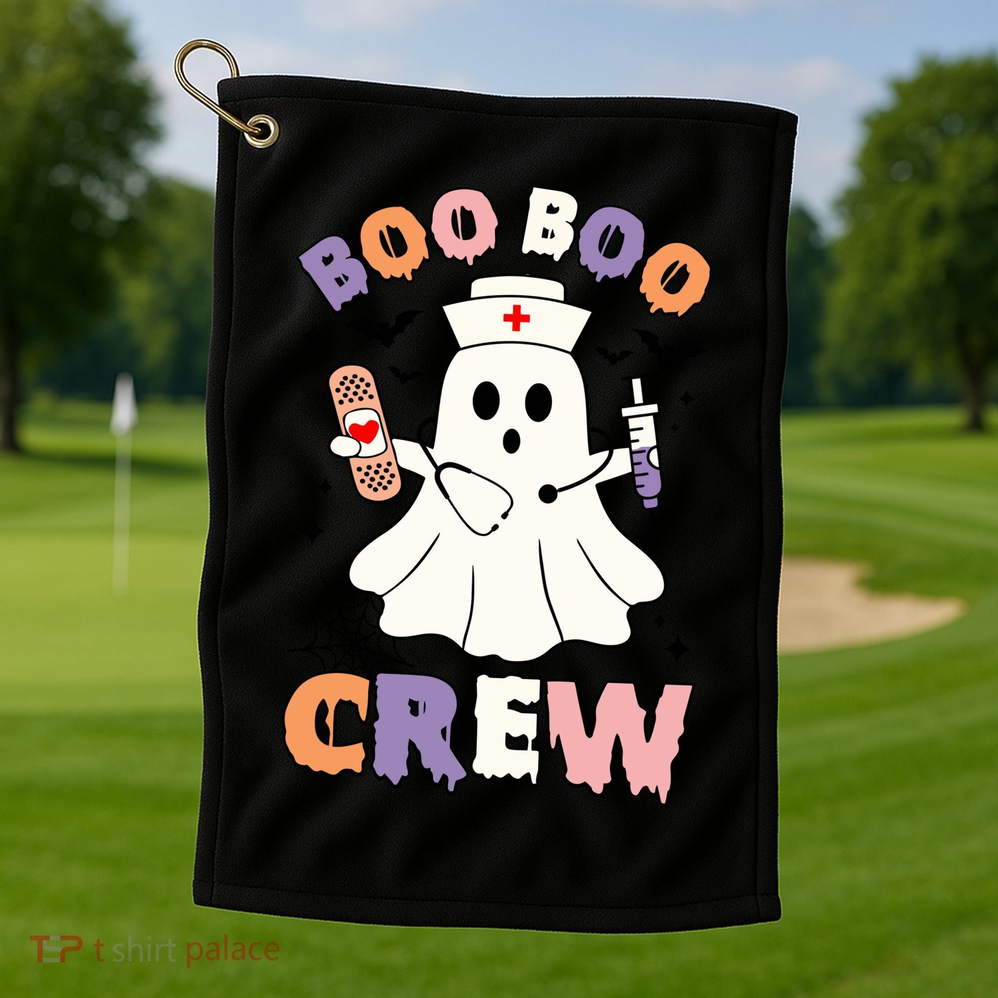 Boo Boo Crew Halloween Nurse Golf Towel