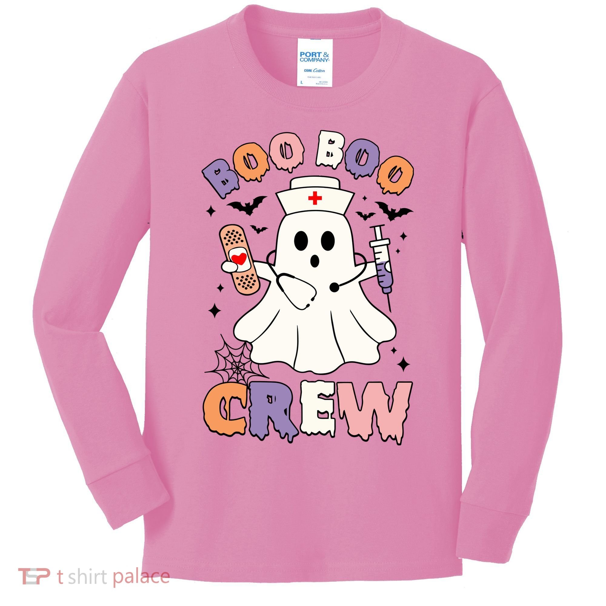 Boo Boo Crew Halloween Nurse Kids Long Sleeve Shirt