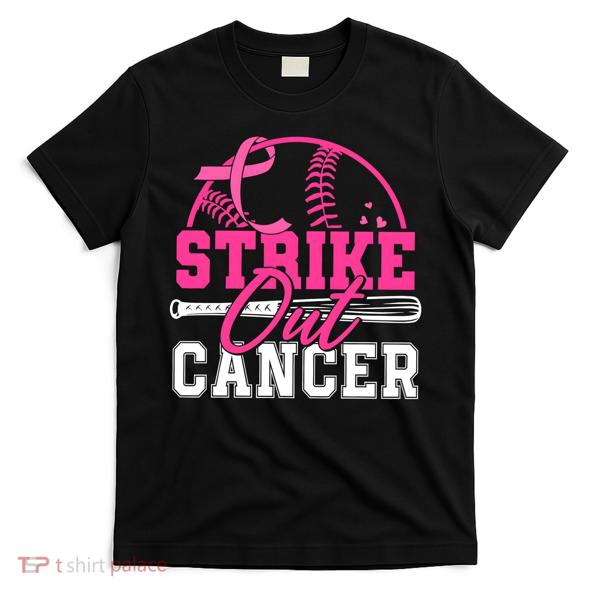 Baseball Breast Cancer Strike Out Cancer Awareness Month T-Shirt