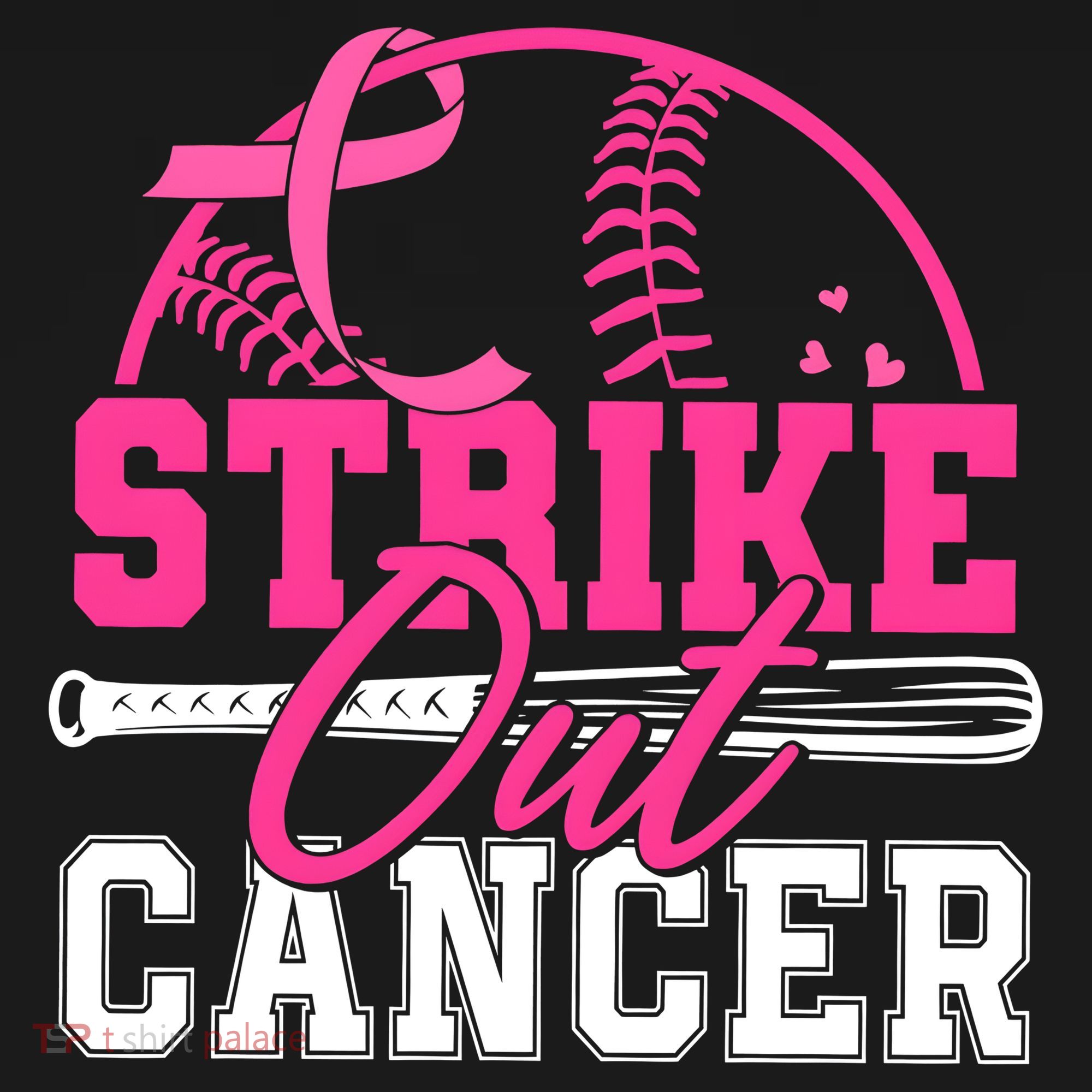 Baseball Breast Cancer Strike Out Cancer Awareness Month T-Shirt