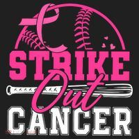 Baseball Breast Cancer Strike Out Cancer Awareness Month Beanie thumb 2