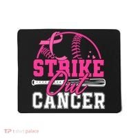 Baseball Breast Cancer Strike Out Cancer Awareness Month Mousepad thumb 0