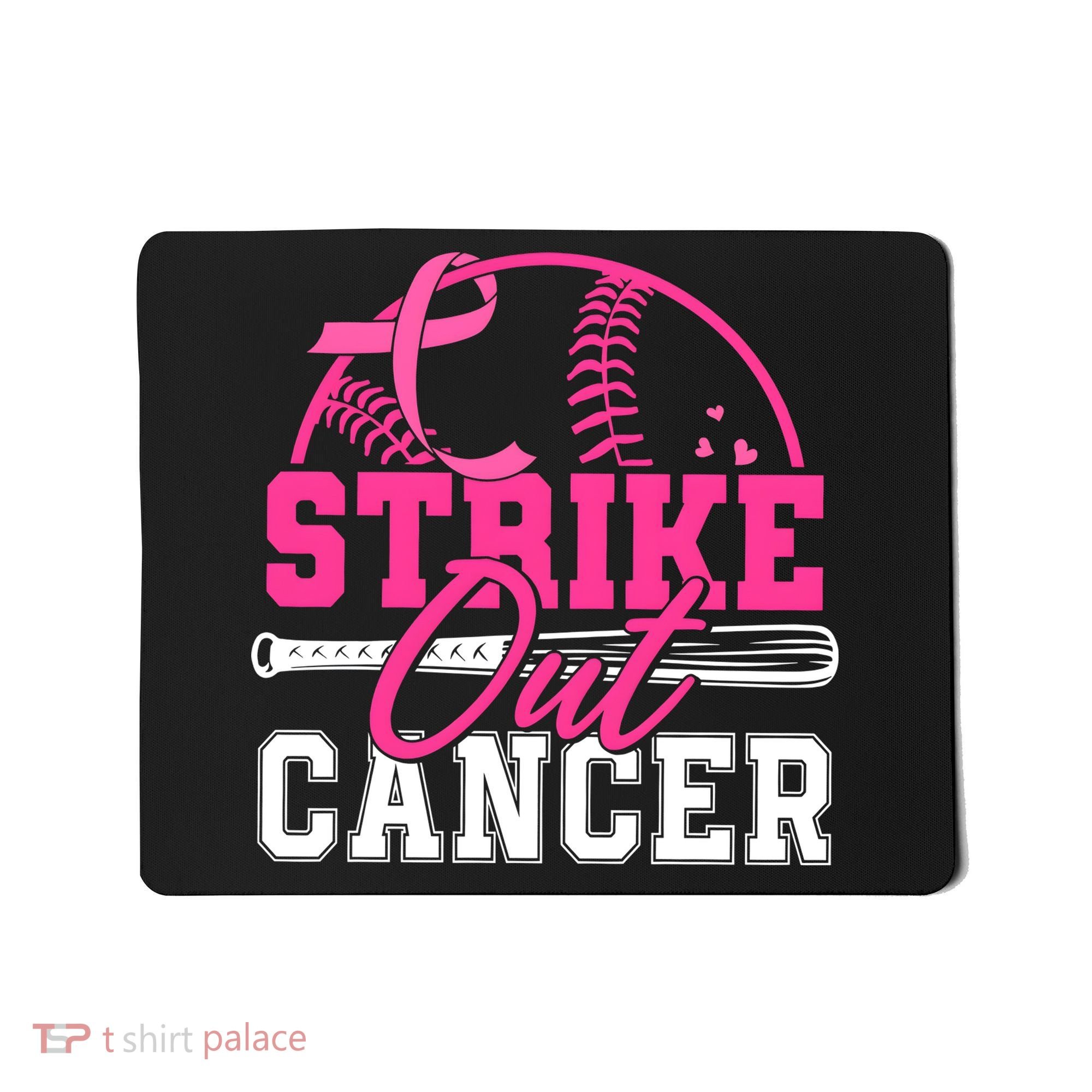 Baseball Breast Cancer Strike Out Cancer Awareness Month Mousepad