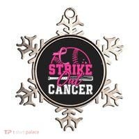 Baseball Breast Cancer Strike Out Cancer Awareness Month Ornament thumb 0