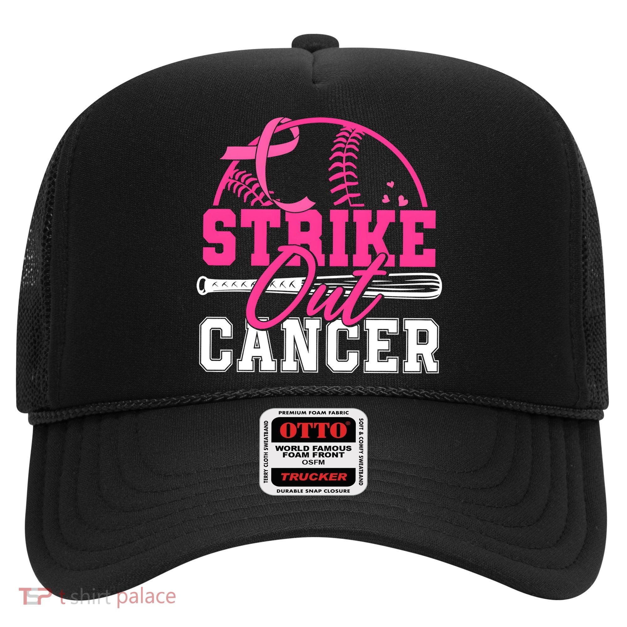 Baseball Breast Cancer Strike Out Cancer Awareness Month Hat