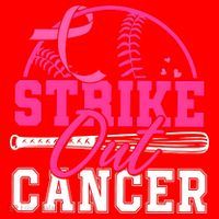Baseball Breast Cancer Strike Out Cancer Awareness Month Santa Hat thumb 1