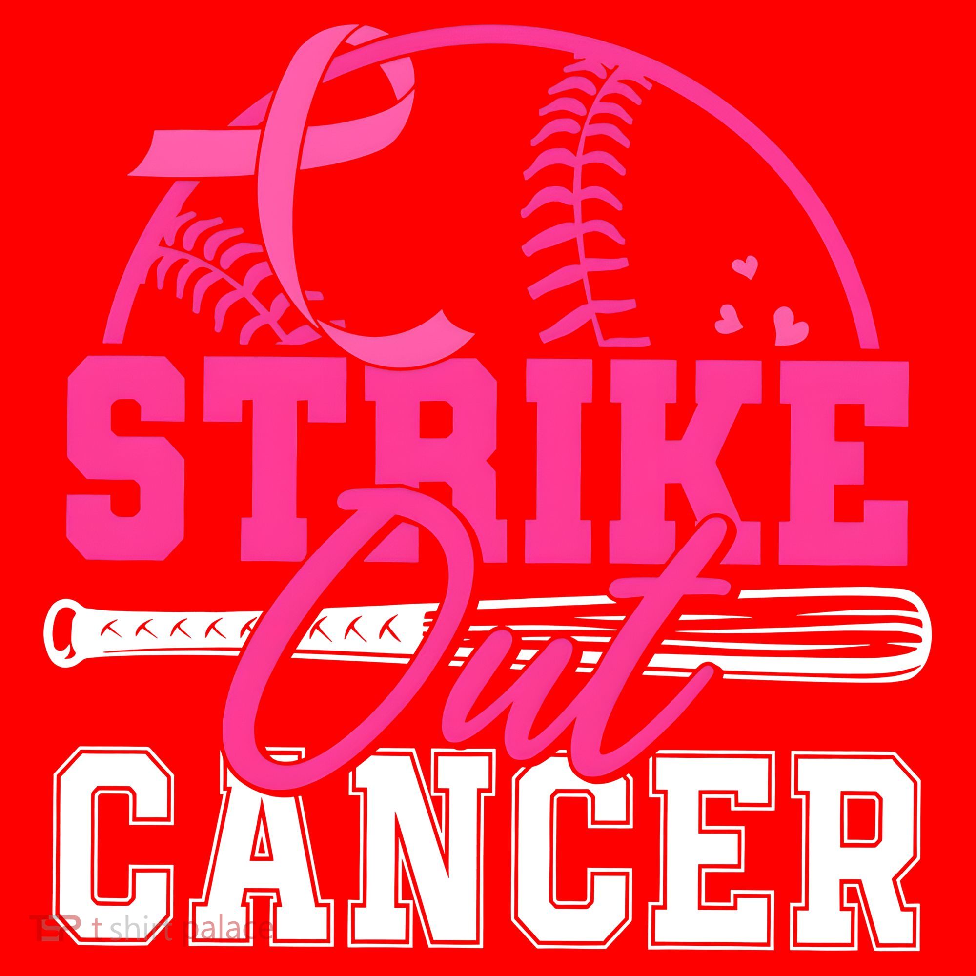 Baseball Breast Cancer Strike Out Cancer Awareness Month Santa Hat