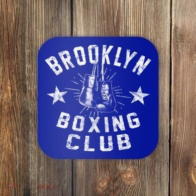 Brooklyn Boxing Club Vintage Distressed Boxing Gift Coaster