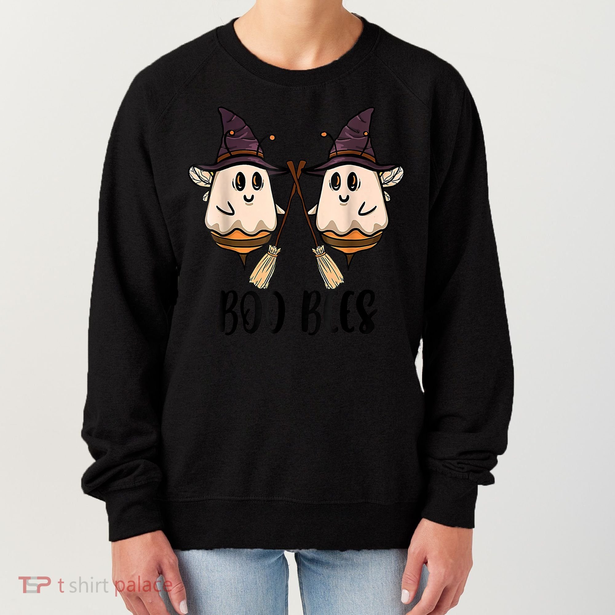 Boo Bees Couples Witch Halloween Costume Ghost Funny Women's Sweatshirt
