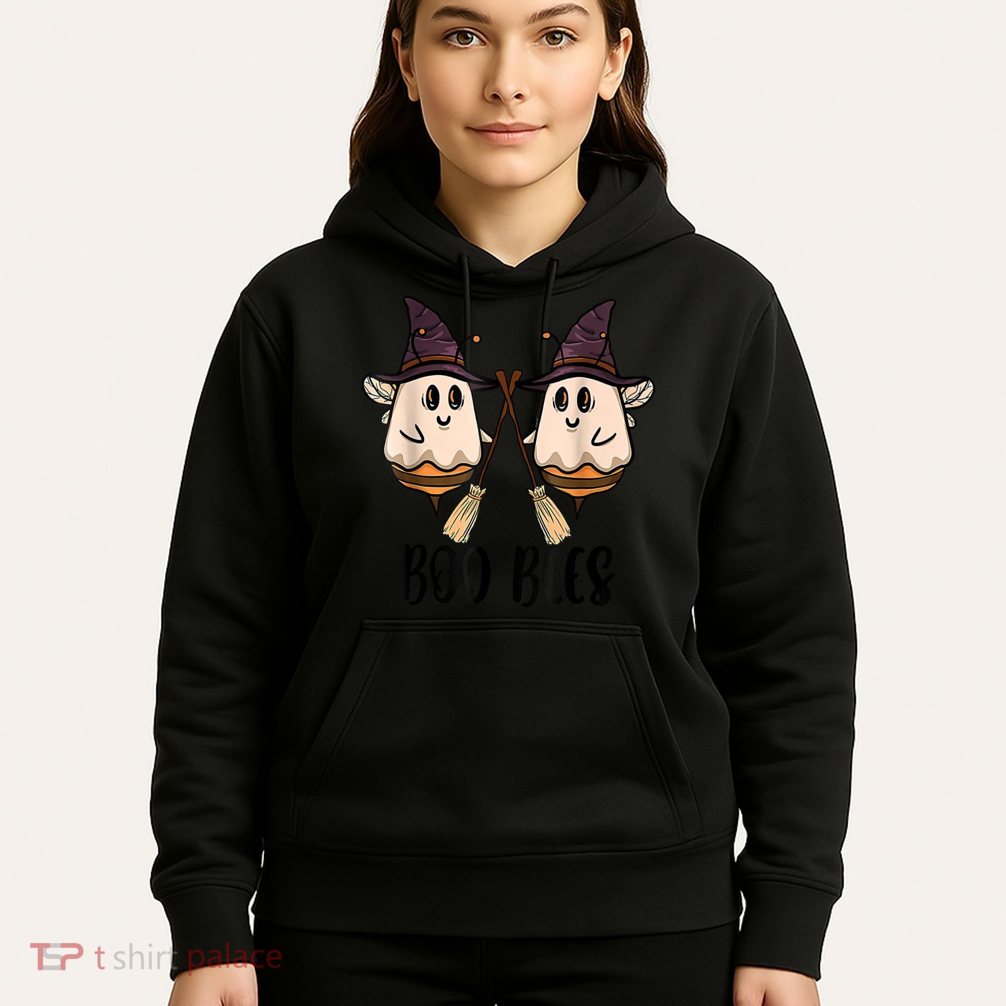 Boo Bees Couples Witch Halloween Costume Ghost Funny Hoodie