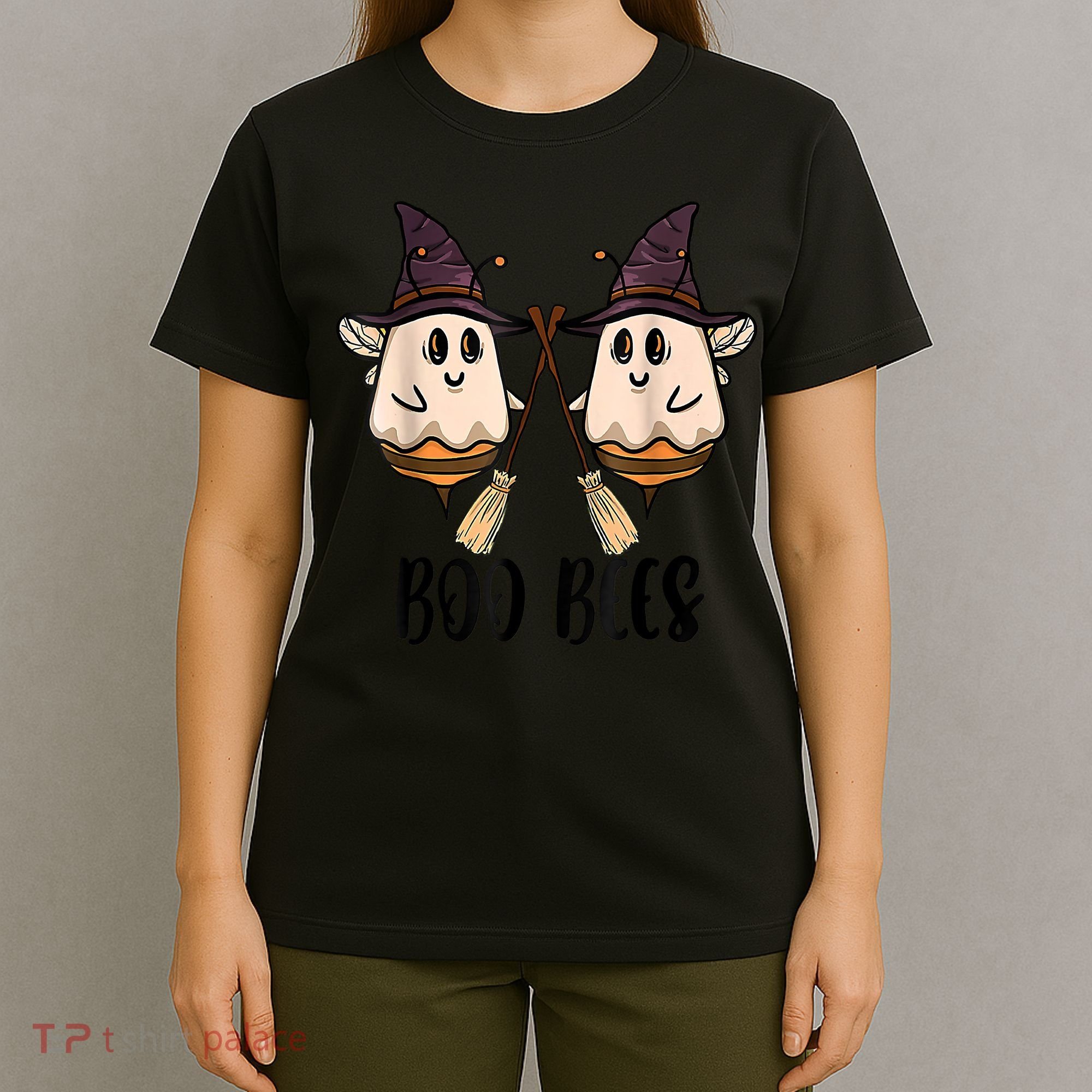 Boo Bees Couples Witch Halloween Costume Ghost Funny T-Shirt