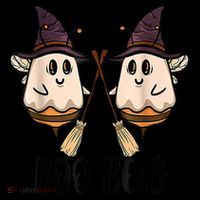 Boo Bees Couples Witch Halloween Costume Ghost Funny Coaster thumb 2