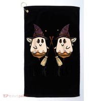 Boo Bees Couples Witch Halloween Costume Ghost Funny Golf Towel thumb 0