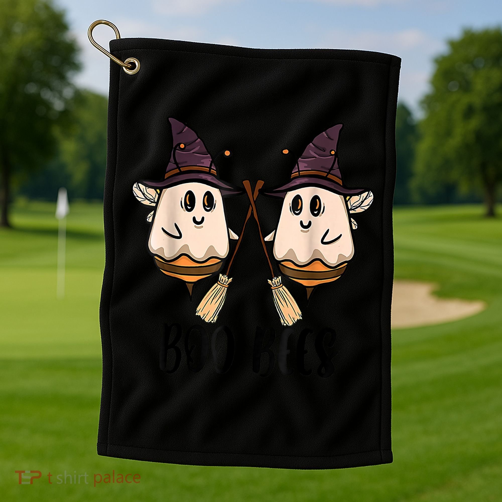 Boo Bees Couples Witch Halloween Costume Ghost Funny Golf Towel