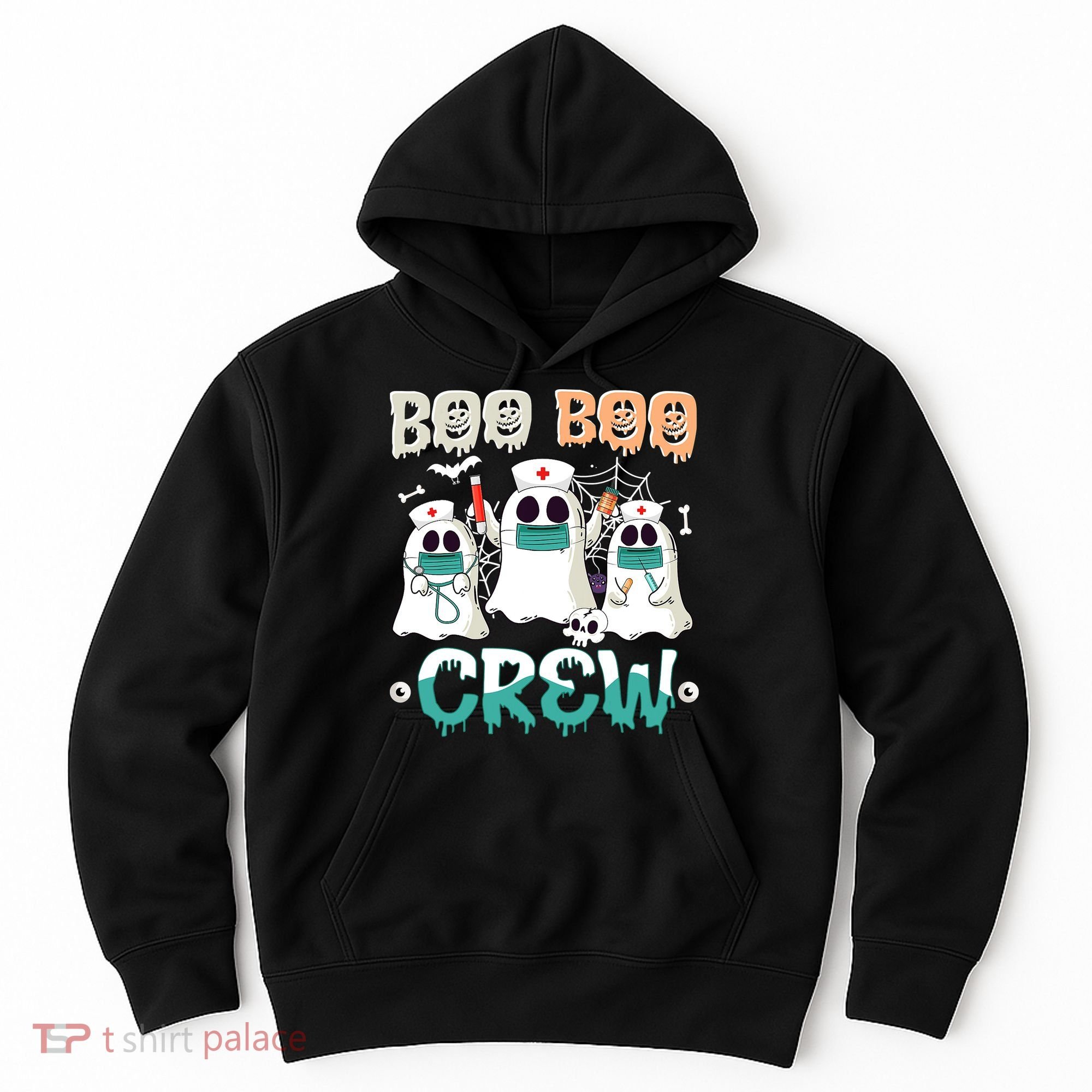 Boo Boo Crew Halloween Ghost Nursing Nurse Hoodie