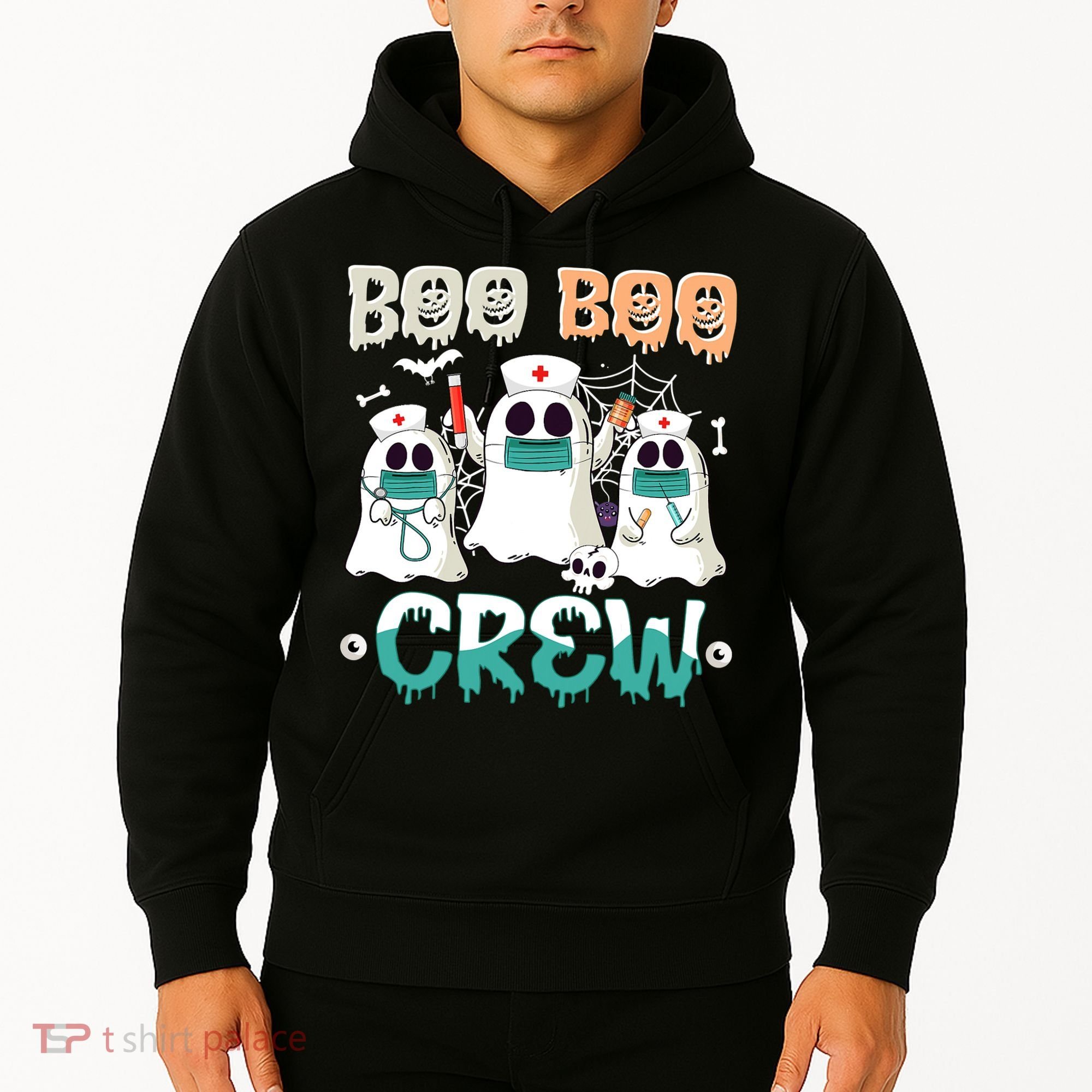 Boo Boo Crew Halloween Ghost Nursing Nurse Hoodie