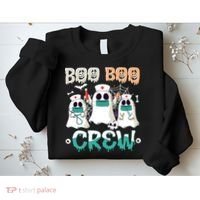 Boo Boo Crew Halloween Ghost Nursing Nurse Sweatshirt thumb 2