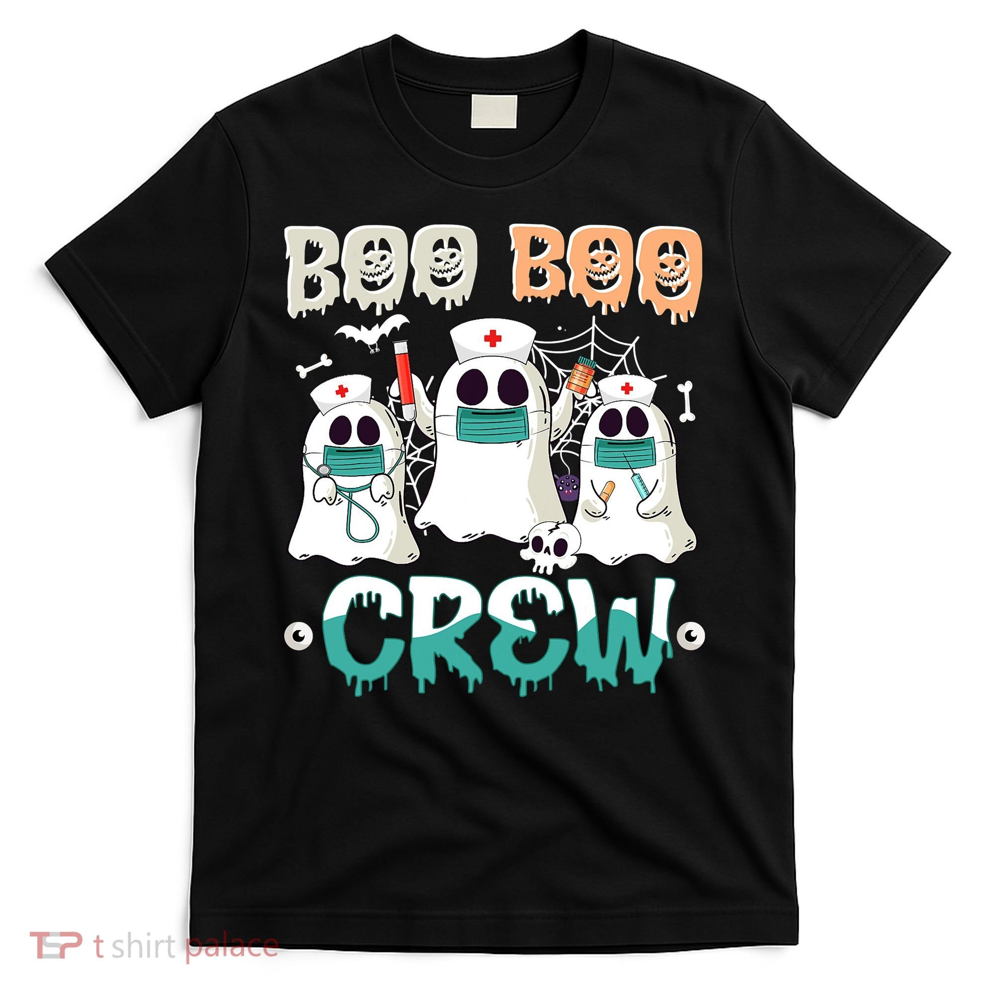 Boo Boo Crew Halloween Ghost Nursing Nurse T-Shirt