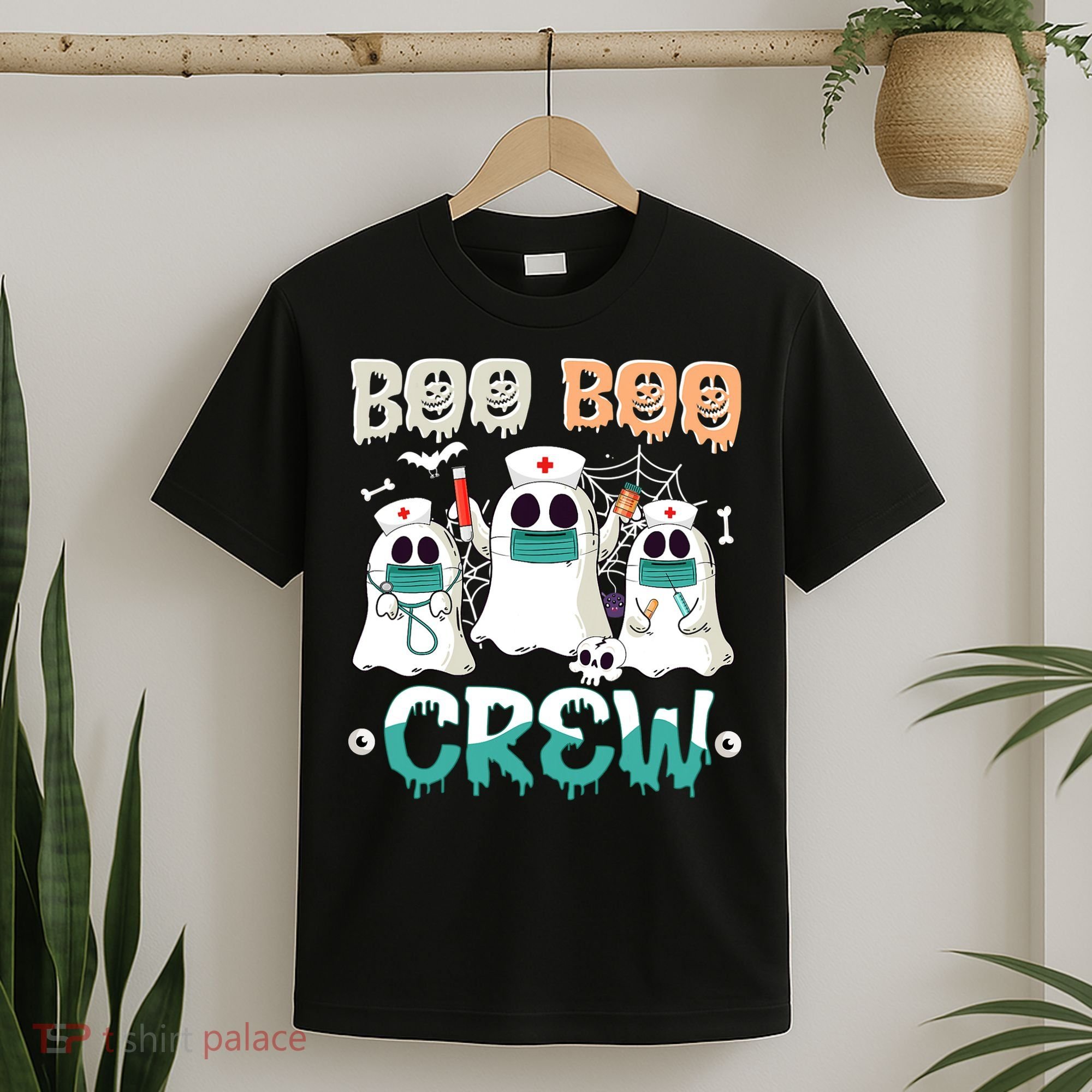 Boo Boo Crew Halloween Ghost Nursing Nurse T-Shirt