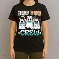 Boo Boo Crew Halloween Ghost Nursing Nurse T-Shirt thumb 4