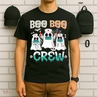 Boo Boo Crew Halloween Ghost Nursing Nurse T-Shirt thumb 6
