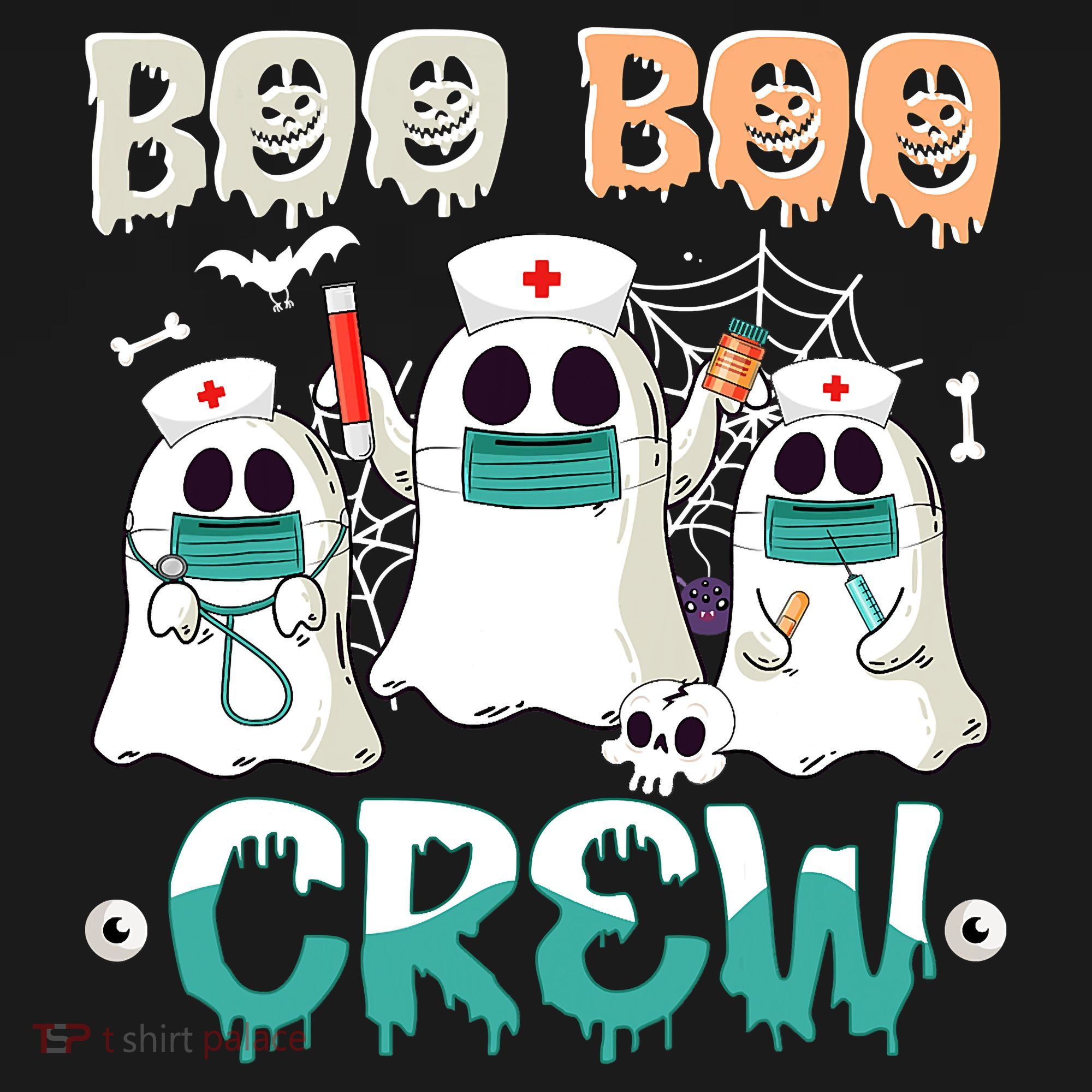 Boo Boo Crew Halloween Ghost Nursing Nurse Backpack