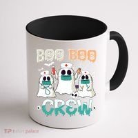 Boo Boo Crew Halloween Ghost Nursing Nurse Coffee Mug thumb 1