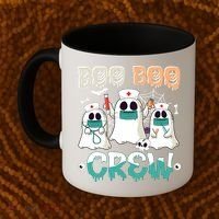 Boo Boo Crew Halloween Ghost Nursing Nurse Coffee Mug thumb 2