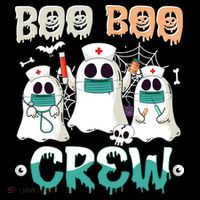 Boo Boo Crew Halloween Ghost Nursing Nurse Women's Hoodie thumb 2