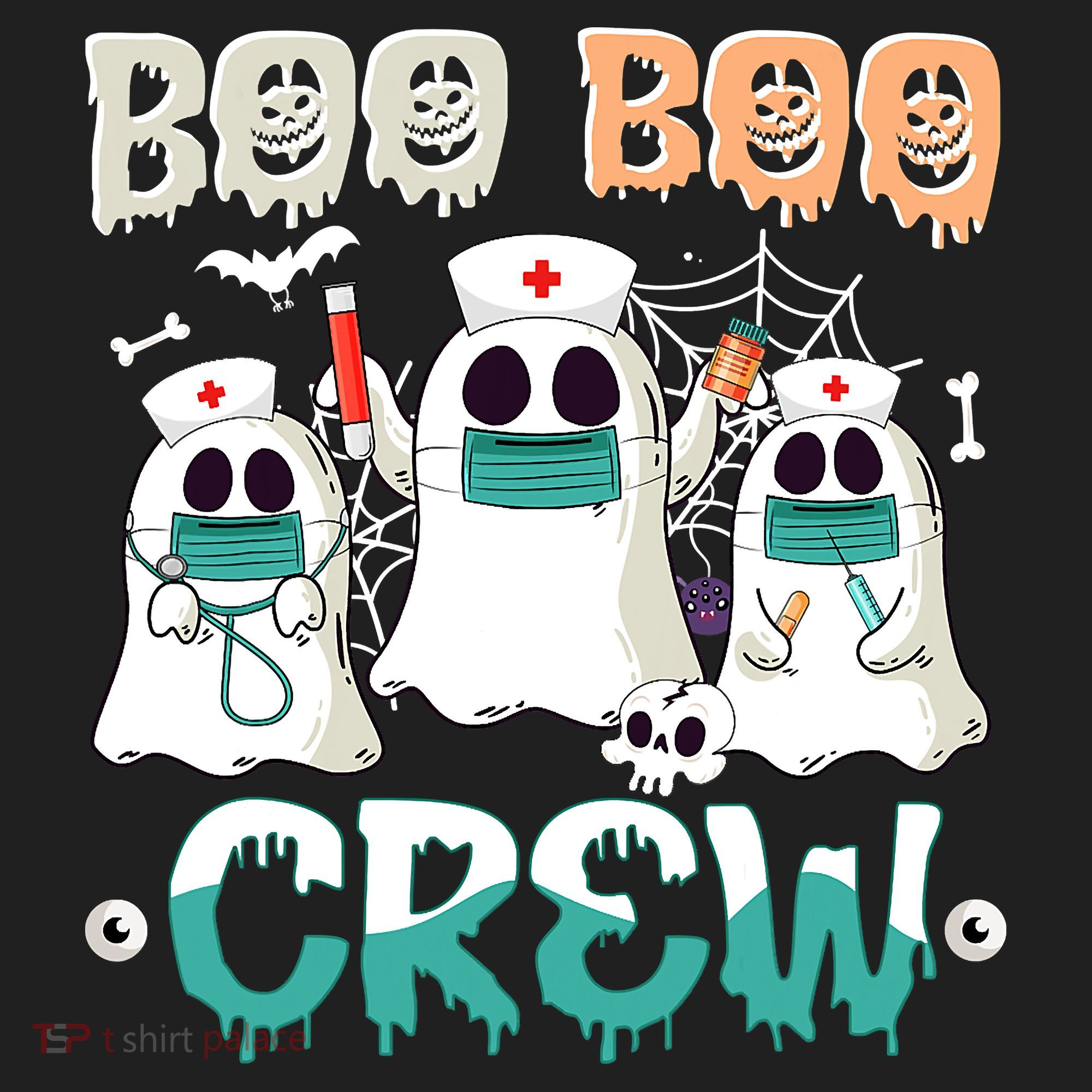 Boo Boo Crew Halloween Ghost Nursing Nurse Tumbler