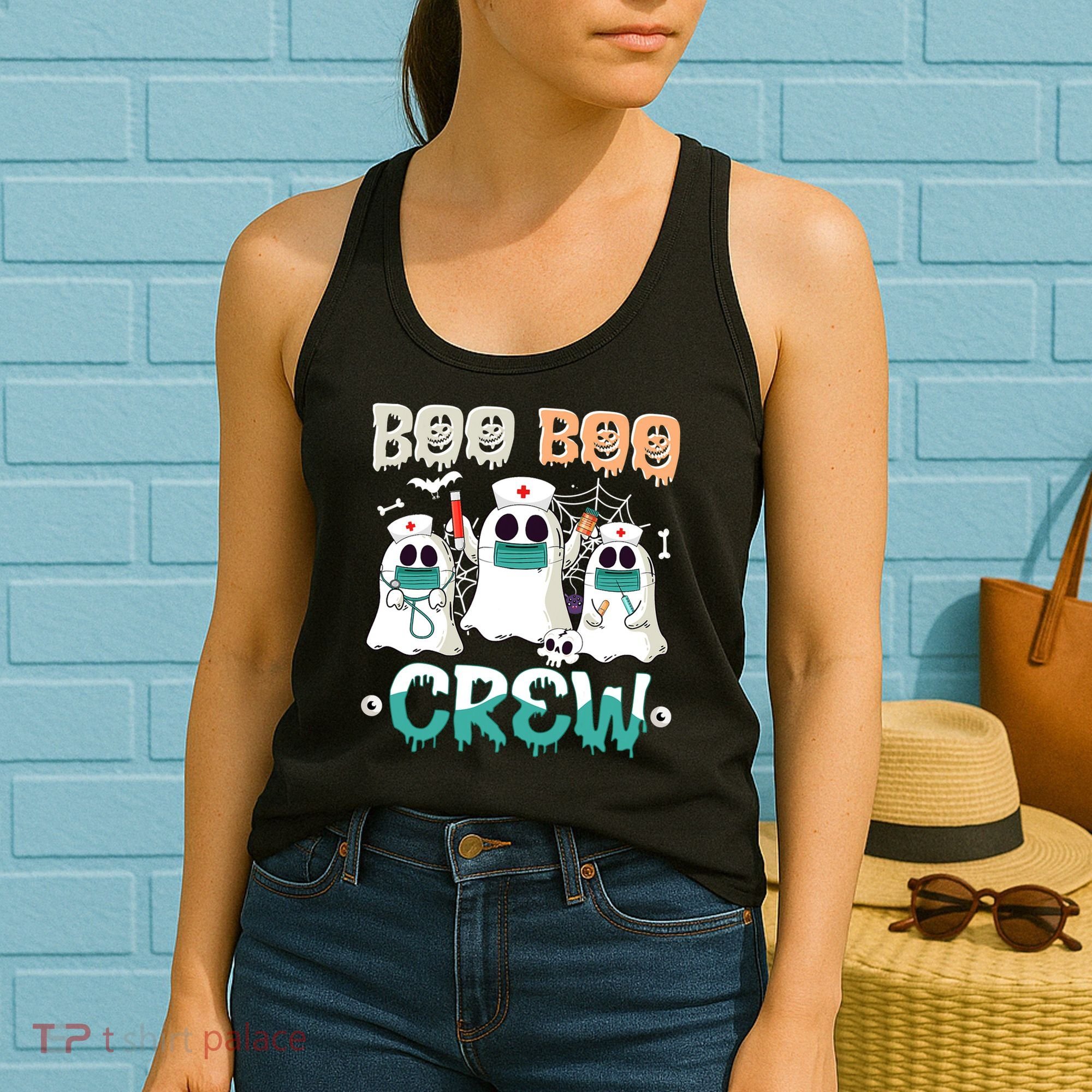 Boo Boo Crew Halloween Ghost Nursing Nurse Women's Tank Top
