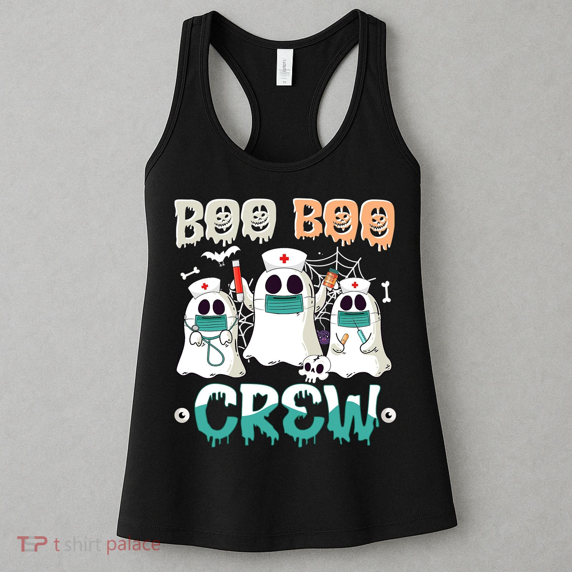 Boo Boo Crew Halloween Ghost Nursing Nurse Women's Tank Top