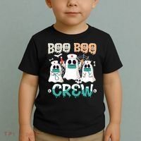 Boo Boo Crew Halloween Ghost Nursing Nurse Toddler T-Shirt thumb 2
