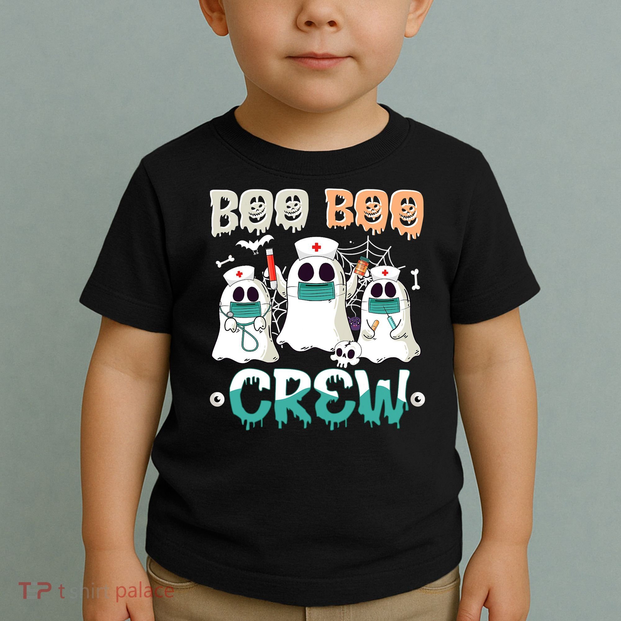 Boo Boo Crew Halloween Ghost Nursing Nurse Toddler T-Shirt