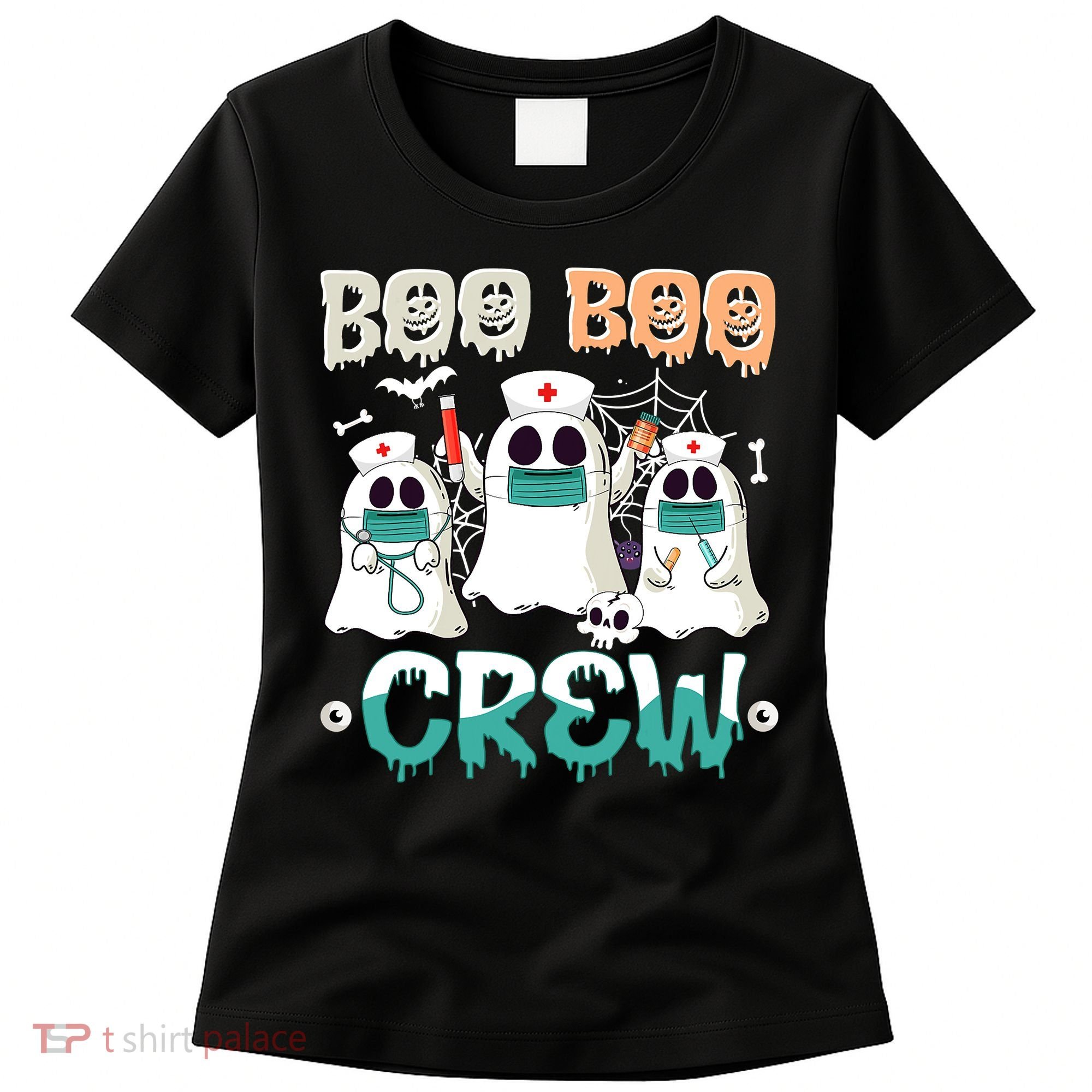 Boo Boo Crew Halloween Ghost Nursing Nurse Women's T-Shirt